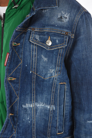 Denim jacket with Inner Tech Textile Vest