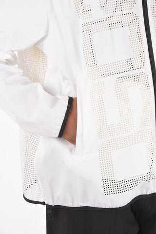 Perforated Hooded ZIp-up Jacket