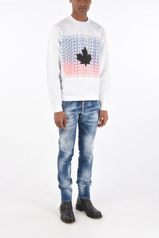 printed crew-neck sweatshirt