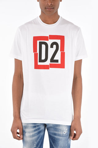 t-shirt girocollo con stampa
