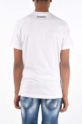 t-shirt girocollo con stampa