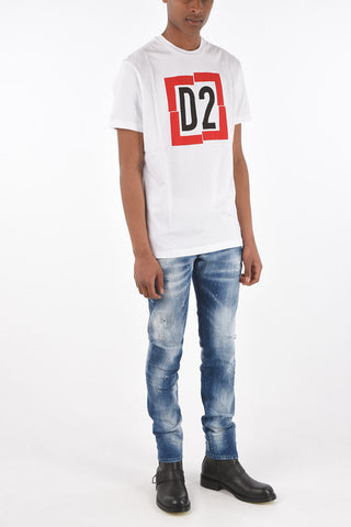 t-shirt girocollo con stampa