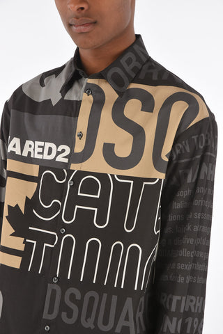 printed popeline shirt