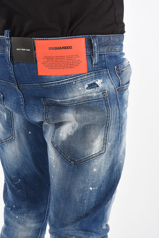 16cm stretch denim stone washed SEXY TWIST jeans