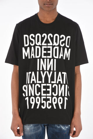 maxi printed SLOUCH FIT crew-neck T-Shirt