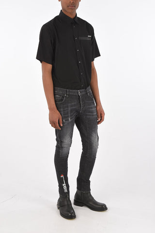 16cm stretch denim TIDY BIKER jeans