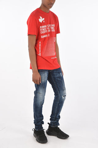 t-shirt girocollo COOL FIT stampata