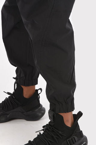 Pantalone in cotone stretch con coulisse in vita