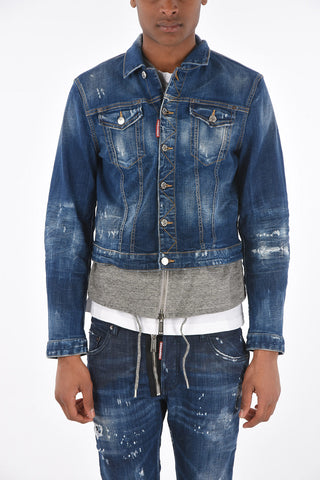 Denim Jacket with Sweat Waistcoat