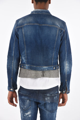 Denim Jacket with Sweat Waistcoat
