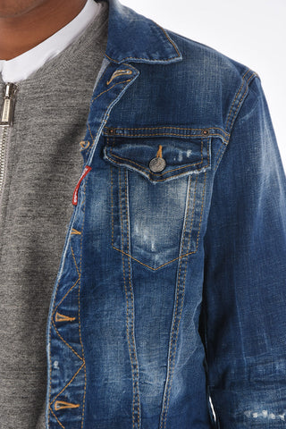 Denim Jacket with Sweat Waistcoat