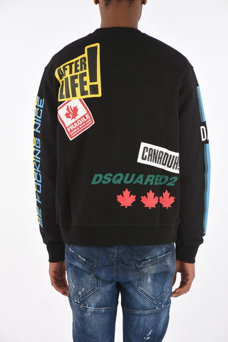 printed crew-neck sweatshirt