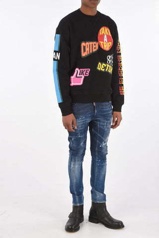 printed crew-neck sweatshirt