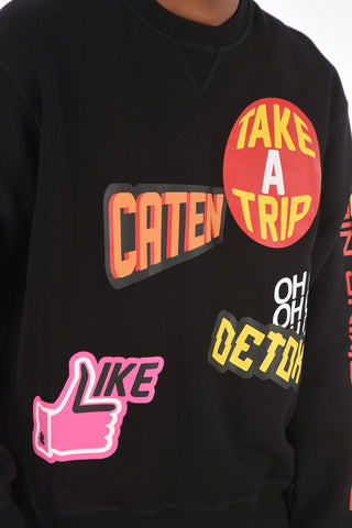 printed crew-neck sweatshirt