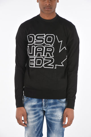 logo embroidered crew-neck sweater