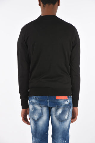 logo embroidered crew-neck sweater