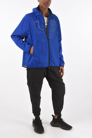 perforated outerwear jacket with hood