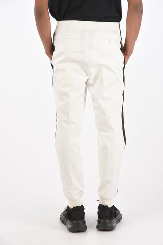 4 Pocket Contrasting Band Pants with Elastic Cuffs