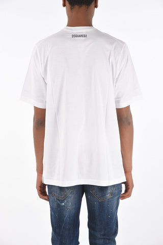 maxi printed SLOUCH FIT crew-neck T-Shirt