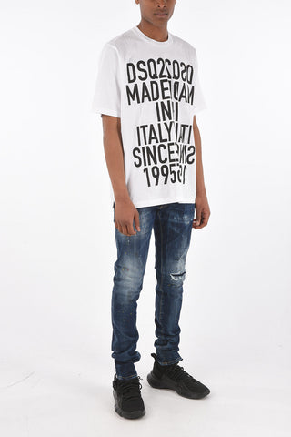 maxi printed SLOUCH FIT crew-neck T-Shirt