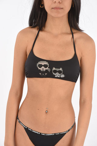 Bandeau Bikini Top with Studs