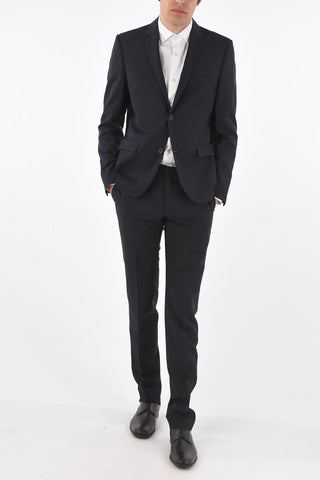 Single-breasted Virgin Wool Blazer with Logo Bands