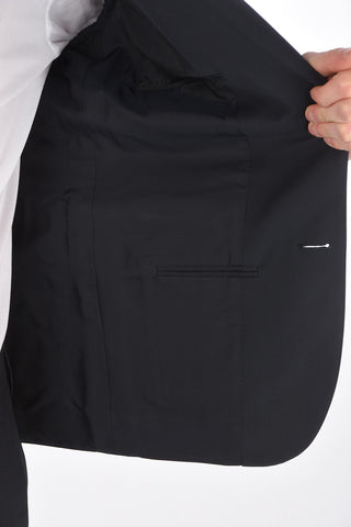 Single-breasted Virgin Wool Blazer with Logo Bands