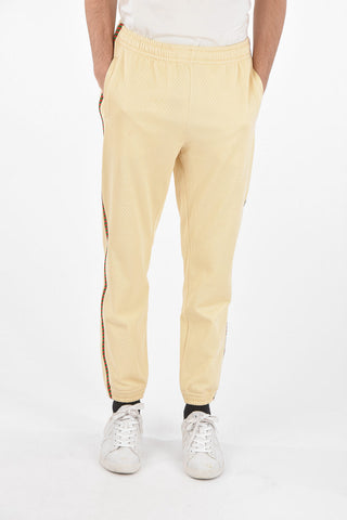 Jacquard Track Pants with Contrasting Details