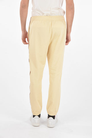 Jacquard Track Pants with Contrasting Details