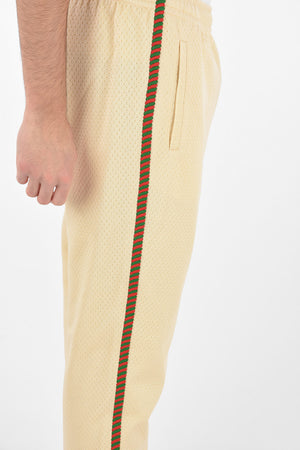 Jacquard Track Pants with Contrasting Details