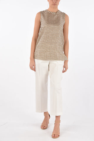 Top in Seta ZARELLA con Motivo Geometrico