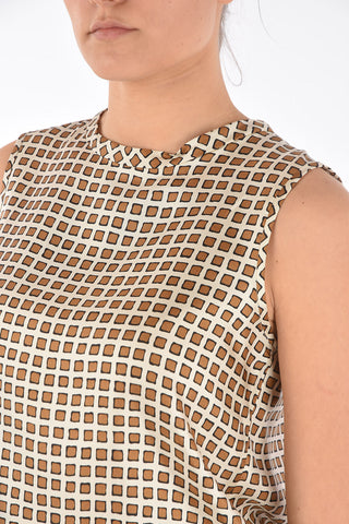 Top in Seta ZARELLA con Motivo Geometrico