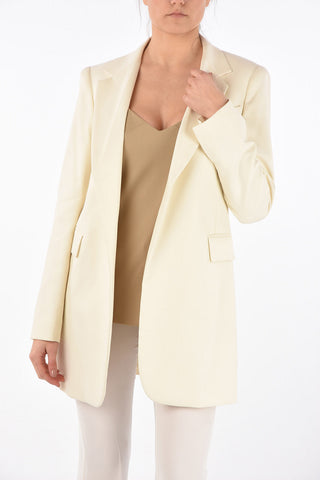 Single-breasted NARO Flap Pocket Long Blazer