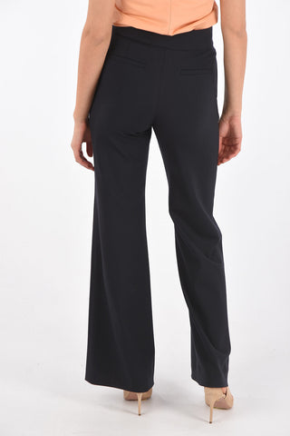 Side Zipped Double-breasted Palazzo Pants