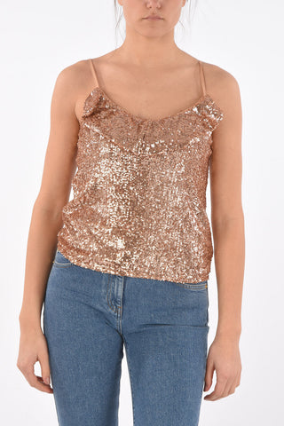 Ruffle All-over Paillettes Top