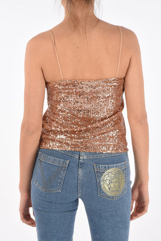 Ruffle All-over Paillettes Top