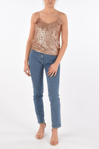 Ruffle All-over Paillettes Top