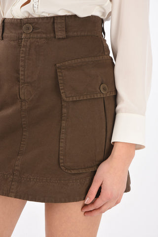 SEE BY Cotton Cargo Miniskirt