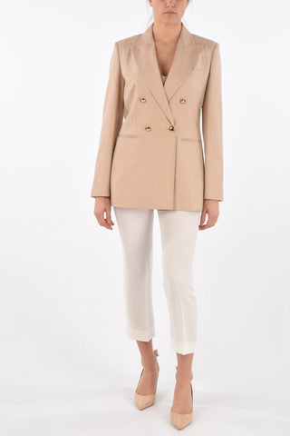 Double-breasted LAMINE Silk and Camelwool Blazer