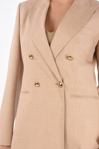 Double-breasted LAMINE Silk and Camelwool Blazer