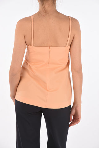Top AUSTRIA con Scollo a V e Zip Posteriore