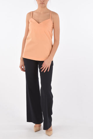 Top AUSTRIA con Scollo a V e Zip Posteriore