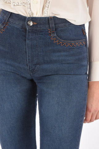 4 Pocket REGULAR FIT Denims with Logo Back Pocket