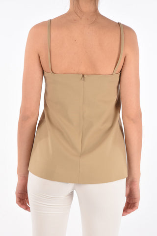 V Neck MARTE Top with Back Zip