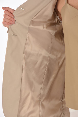 Single-breasted SALUTE Flap Pocket Long Blazer