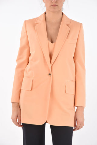 1 Button MARSALA Flap Pocket Blazer