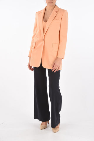 1 Button MARSALA Flap Pocket Blazer