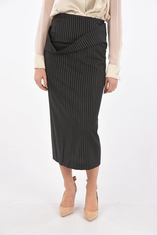 Front Draped JIMCO Pinstriped Longuette