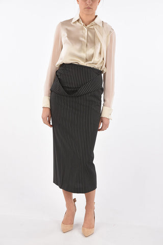 Front Draped JIMCO Pinstriped Longuette
