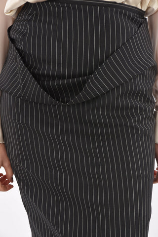 Front Draped JIMCO Pinstriped Longuette